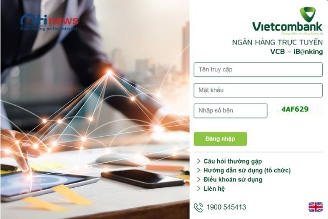 Hướng dẫn cách đăng nhập internet banking Vietcombank