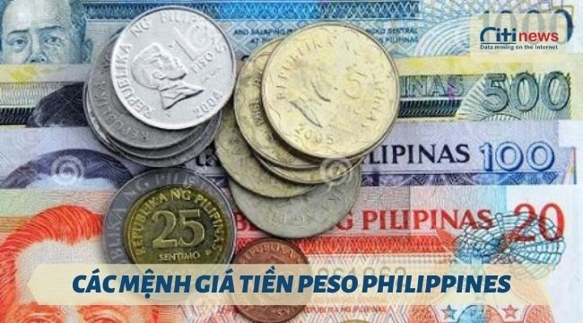 các loại tiền peso Philippines đang lưu hành