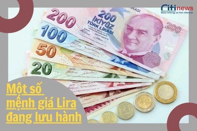 Các mệnh giá của đồng Lira Thổ Nhĩ Kỳ