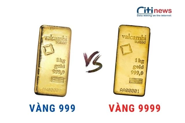 Sự khác biệt giữa vàng 999 và vàng 9999