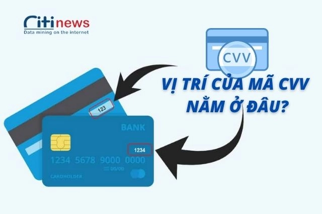 VỊ trí của mã CVV trên thẻ tín dụng