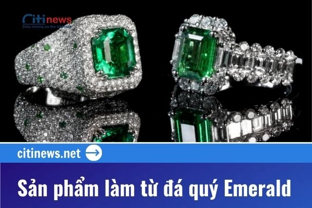 Nhẫn làm từ đá Emerald mang vẻ đẹp sang trọng
