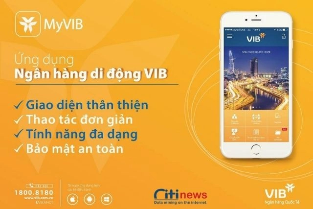 Phí dịch vụ mobile banking của ngân hàng Quốc Tế VIB