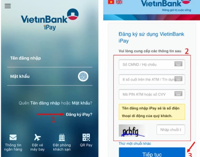 Cách đăng ký tài khoản internet banking Vietinbank